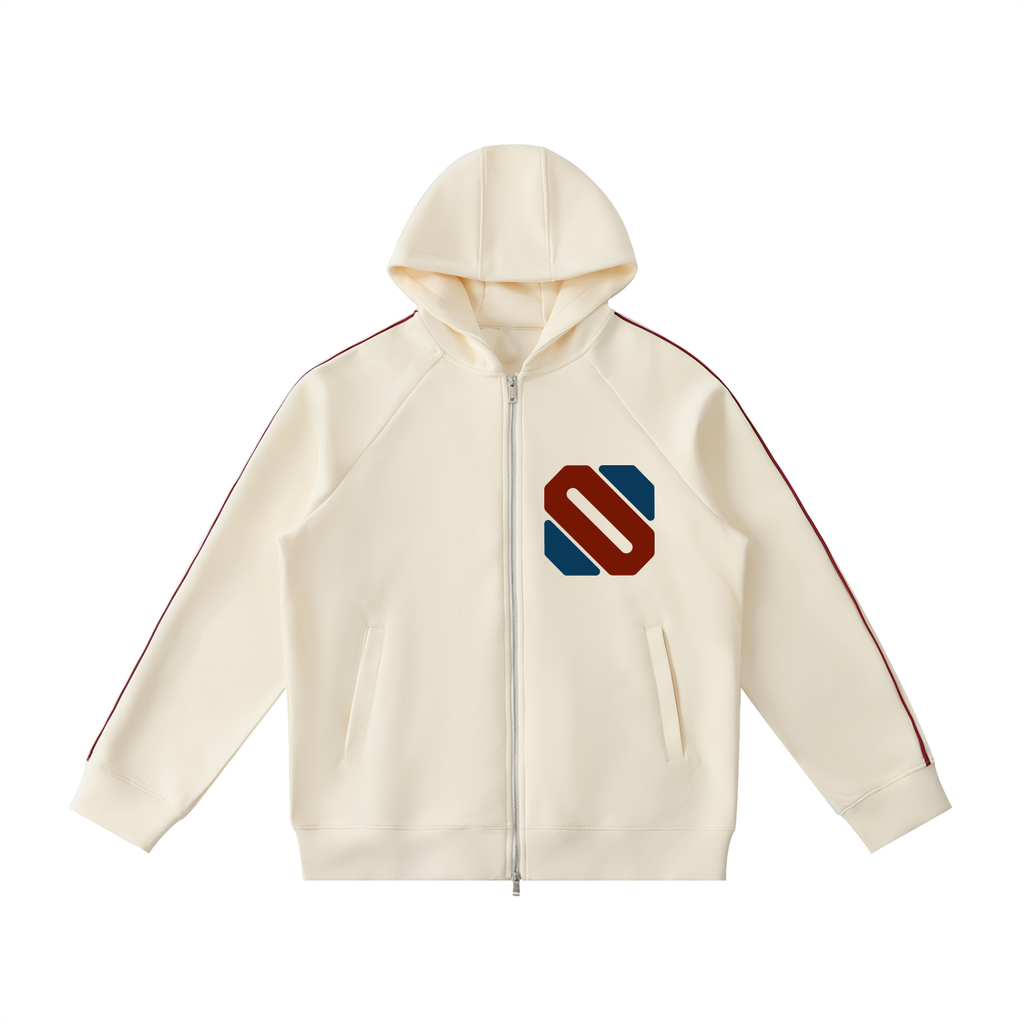 Heavyweight Raglan Sleeve Zip Hoodie