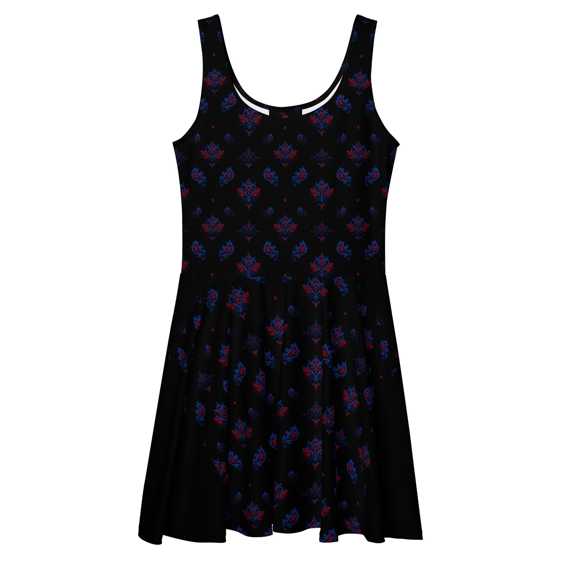Pixel Paisley Skater Dress