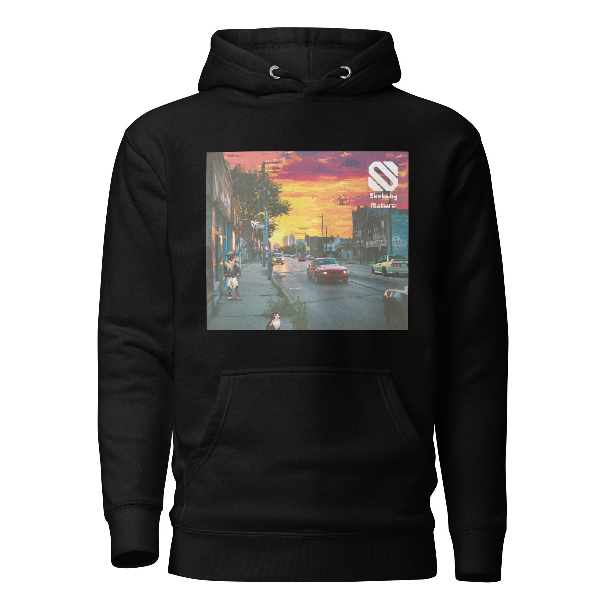 Pixel Life: Sunset Block Hoodie