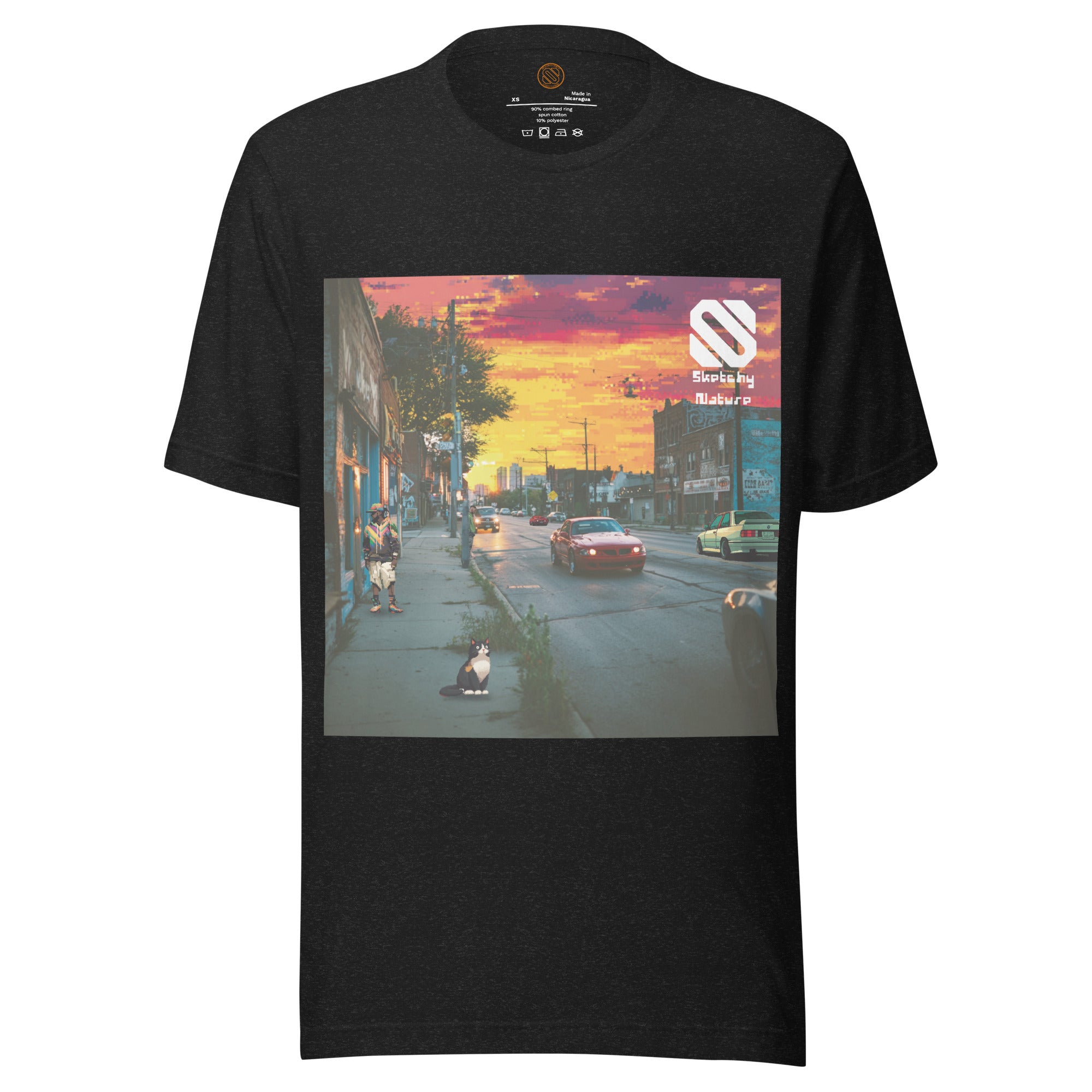 Pixel Life: Sunset Block Tee